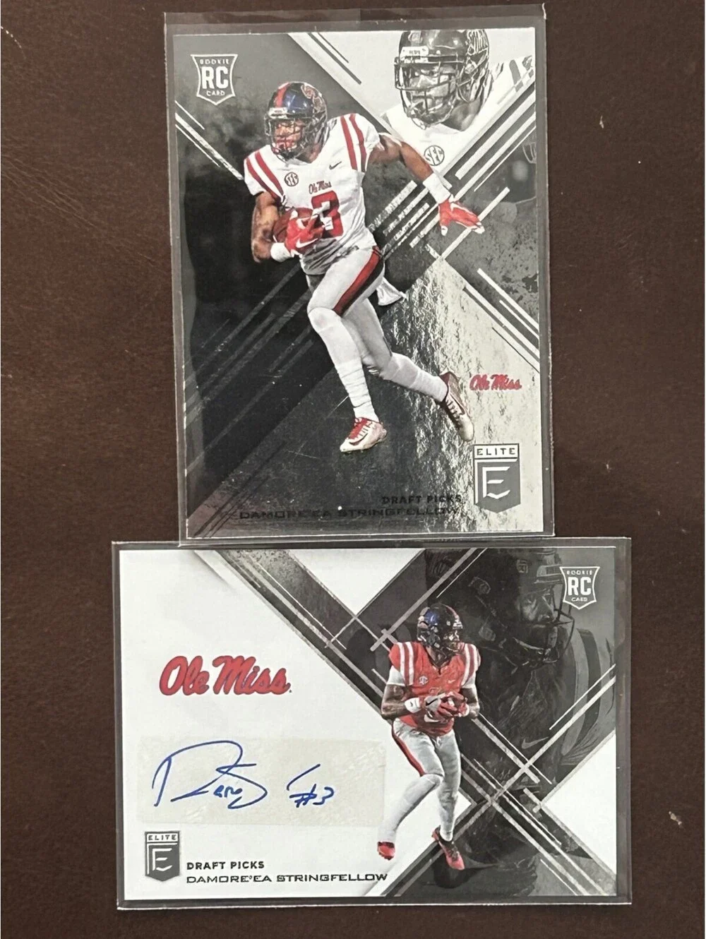 WR DAMORE’EA STRINGFELLOW 2017 PANINI ELITE DRAFT RC AUTO /ELITE COLLEGIATE RC